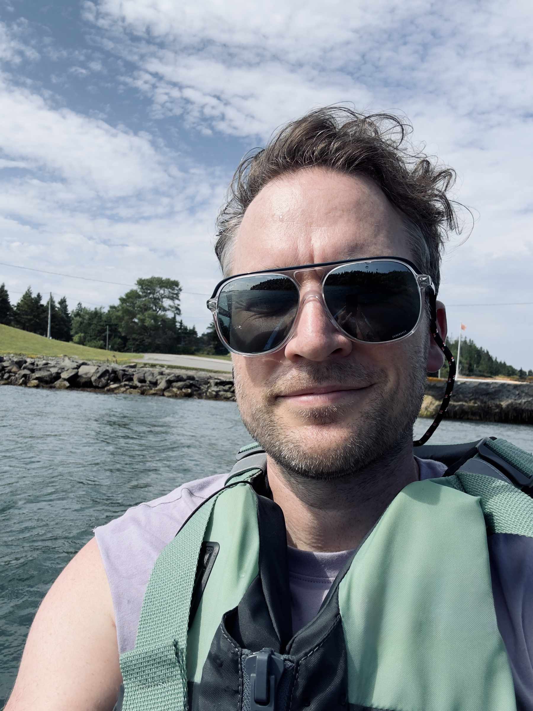 Shawn kayaking in Nova Scotia